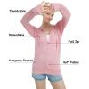 imageQBK Lightweight Zip Up Hoodies Thin Summer Jackets For WomenPink