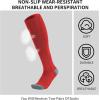 imageQBK Toddler Baseball Socks Youth Softball Tee Ball Kids Soccer Socks for Boy Girl 2 PairsAbaseball Socksred