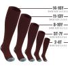 imageQBK Toddler Baseball Socks Youth Softball Tee Ball Kids Soccer Socks for Boy Girl 2 PairsIbaseball Socksmaroon