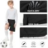 imageQBK Toddler to Youth Athletic Shorts for Boys and Girls Soccer Basketball SportsBlack