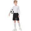 imageQBK Toddler to Youth Athletic Shorts for Boys and Girls Soccer Basketball SportsBlack