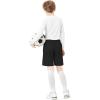 imageQBK Toddler to Youth Athletic Shorts for Boys and Girls Soccer Basketball SportsBlack
