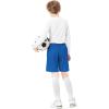 imageQBK Toddler to Youth Athletic Shorts for Boys and Girls Soccer Basketball SportsBlue