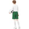 imageQBK Toddler to Youth Athletic Shorts for Boys and Girls Soccer Basketball SportsGreen