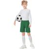 imageQBK Toddler to Youth Athletic Shorts for Boys and Girls Soccer Basketball SportsGreen
