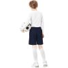 imageQBK Toddler to Youth Athletic Shorts for Boys and Girls Soccer Basketball SportsNavy