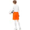 imageQBK Toddler to Youth Athletic Shorts for Boys and Girls Soccer Basketball SportsNeon Orange