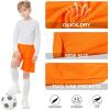 imageQBK Toddler to Youth Athletic Shorts for Boys and Girls Soccer Basketball SportsNeon Orange