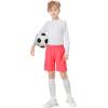 imageQBK Toddler to Youth Athletic Shorts for Boys and Girls Soccer Basketball SportsNeon Pink