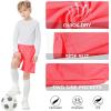imageQBK Toddler to Youth Athletic Shorts for Boys and Girls Soccer Basketball SportsNeon Pink