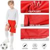 imageQBK Toddler to Youth Athletic Shorts for Boys and Girls Soccer Basketball SportsRed