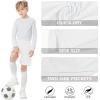 imageQBK Toddler to Youth Athletic Shorts for Boys and Girls Soccer Basketball SportsWhite