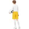 imageQBK Toddler to Youth Athletic Shorts for Boys and Girls Soccer Basketball SportsYellow