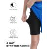 imageQBK Toddler to Youth Boys 2 in 1 Athletic Shorts Basketball Compression Shorts with Liner for Girls Soccer Running SportsBlue