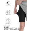 imageQBK Toddler to Youth Boys 2 in 1 Athletic Shorts Basketball Compression Shorts with Liner for Girls Soccer Running SportsGrey