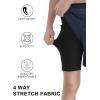 imageQBK Toddler to Youth Boys 2 in 1 Athletic Shorts Basketball Compression Shorts with Liner for Girls Soccer Running SportsNavy