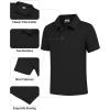 imageQBK Toddler to Youth Boys School Uniform Pique Polo Kids Short Sleeve Collared Golf ShirtBlack