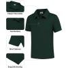 imageQBK Toddler to Youth Boys School Uniform Pique Polo Kids Short Sleeve Collared Golf ShirtHunter Green