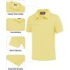 imageQBK Toddler to Youth Boys School Uniform Pique Polo Kids Short Sleeve Collared Golf ShirtLight Yellow