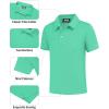 imageQBK Toddler to Youth Boys School Uniform Pique Polo Kids Short Sleeve Collared Golf ShirtMint Green
