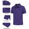 imageQBK Toddler to Youth Boys School Uniform Pique Polo Kids Short Sleeve Collared Golf ShirtPurple