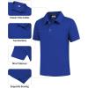 imageQBK Toddler to Youth Boys School Uniform Pique Polo Kids Short Sleeve Collared Golf ShirtRoyal Blue