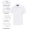 imageQBK Toddler to Youth Boys School Uniform Pique Polo Kids Short Sleeve Collared Golf ShirtWhite