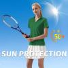 imageQBK Womens Golf Polo Shirt UPF 50 Dry Fit Collared VNeck Short Sleeve Tennis TopGreen