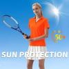 imageQBK Womens Golf Polo Shirt UPF 50 Dry Fit Collared VNeck Short Sleeve Tennis TopNeon Orange