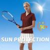 imageQBK Womens Golf Polo Shirt UPF 50 Dry Fit Collared VNeck Short Sleeve Tennis TopWine