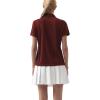 imageQBK Womens Golf Polo Shirt UPF 50 Dry Fit Collared VNeck Short Sleeve Tennis TopWine