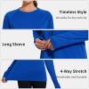 imageQBK Womens Neon T Shirt Long Sleeve TShirt Sun Protection UPF 50 for Hiking Fishing Workout Rash Guard and Athletic SportsRoyal Blue