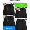 imageQBK Yoga Scrub Pant for Women 5 Pockets  Petite Tall Regular Jogger Scrubs Comfort Stretch Stain ResistantBlack