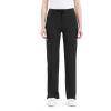 imageQBK Yoga Scrub Pants Women Mid Rise Yoga Work Pants Five Pocket Cargo Scrub PantBlack
