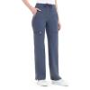 imageQBK Yoga Scrub Pants Women Mid Rise Yoga Work Pants Five Pocket Cargo Scrub PantBluish Grey