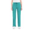 imageQBK Yoga Scrub Pants Women Mid Rise Yoga Work Pants Five Pocket Cargo Scrub PantGreen