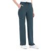 imageQBK Yoga Scrub Pants Women Mid Rise Yoga Work Pants Five Pocket Cargo Scrub PantIron Gray
