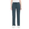 imageQBK Yoga Scrub Pants Women Mid Rise Yoga Work Pants Five Pocket Cargo Scrub PantIron Gray
