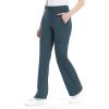 imageQBK Yoga Scrub Pants Women Mid Rise Yoga Work Pants Five Pocket Cargo Scrub PantIron Gray