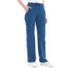 imageQBK Yoga Scrub Pants Women Mid Rise Yoga Work Pants Five Pocket Cargo Scrub PantRoyal Blue