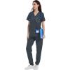 imageQBK Yoga Scrub Top for Women V Neck Shirt with 2 Pockets Comfort Soft Stretch Easy CareBluish Grey