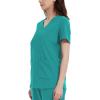 imageQBK Yoga Scrub Top for Women V Neck Shirt with 2 Pockets Comfort Soft Stretch Easy CareGreen