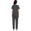 imageQBK Yoga Scrub Top for Women V Neck Shirt with 2 Pockets Comfort Soft Stretch Easy CareIron Gray