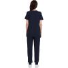 imageQBK Yoga Scrub Top for Women V Neck Shirt with 2 Pockets Comfort Soft Stretch Easy CareNavy