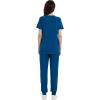 imageQBK Yoga Scrub Top for Women V Neck Shirt with 2 Pockets Comfort Soft Stretch Easy CareRoyal Blue