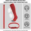 imageQBK Youth Baseball Socks ampamp Belt Combo Set for Kids 216 Years SoftballTee Ball Accessories 1 Pair  1 Belt UnisexAbaseball Socksred