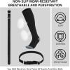imageQBK Youth Baseball Socks ampamp Belt Combo Set for Kids 216 Years SoftballTee Ball Accessories 1 Pair  1 Belt UnisexBbaseball Socksblack