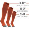 imageQBK Youth Baseball Socks ampamp Belt Combo Set for Kids 216 Years SoftballTee Ball Accessories 1 Pair  1 Belt UnisexGbaseball Socksorange