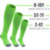 imageQBK Youth Baseball Socks ampamp Belt Combo Set for Kids 216 Years SoftballTee Ball Accessories 1 Pair  1 Belt UnisexHbaseball Socksneon Green