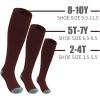 imageQBK Youth Baseball Socks ampamp Belt Combo Set for Kids 216 Years SoftballTee Ball Accessories 1 Pair  1 Belt UnisexJbaseball Socksmaroon